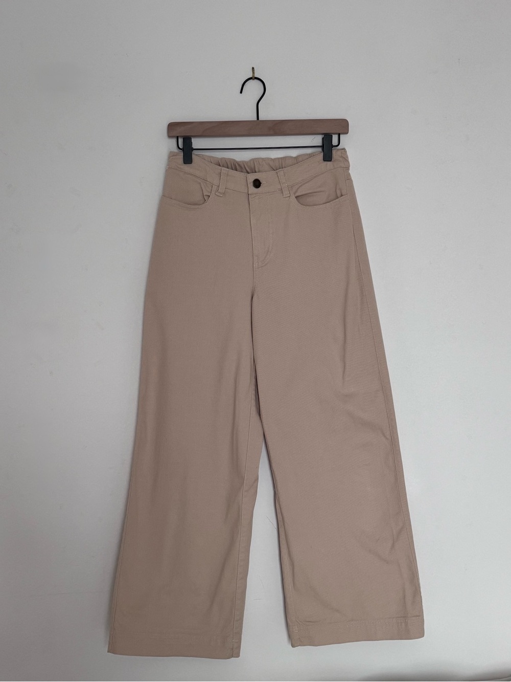 NWOT Organic Stretch Twill Wide Leg Pant in Sandshell by PACT